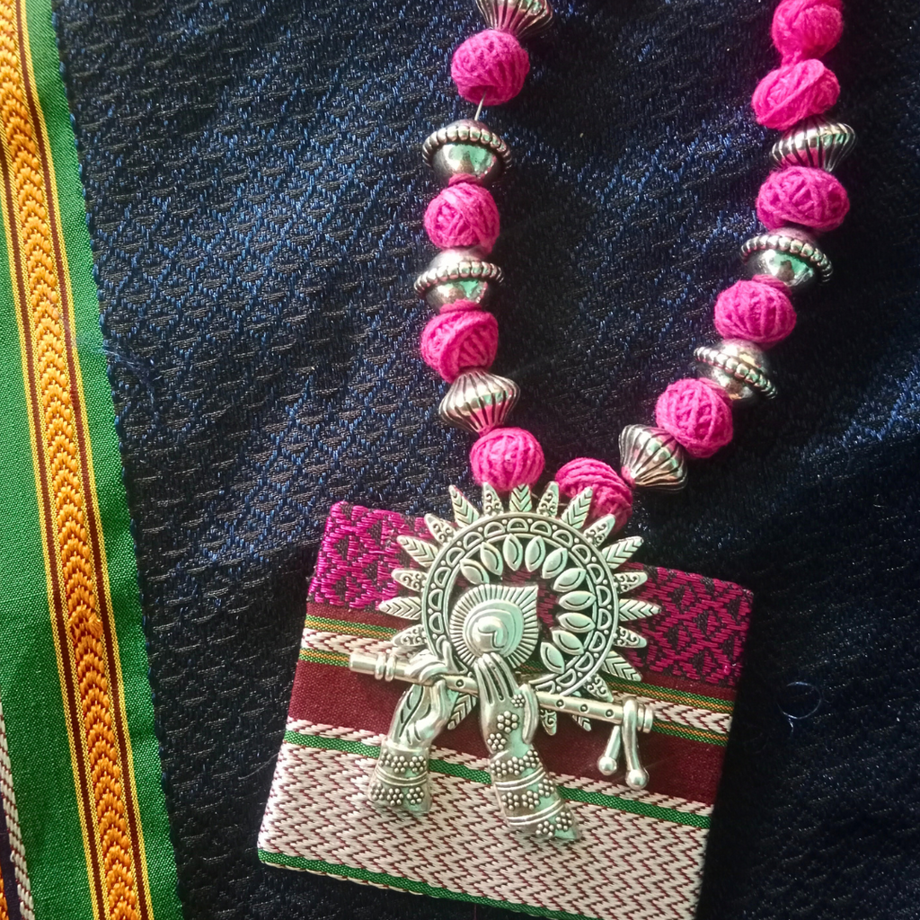 Pink Fabric Chokar